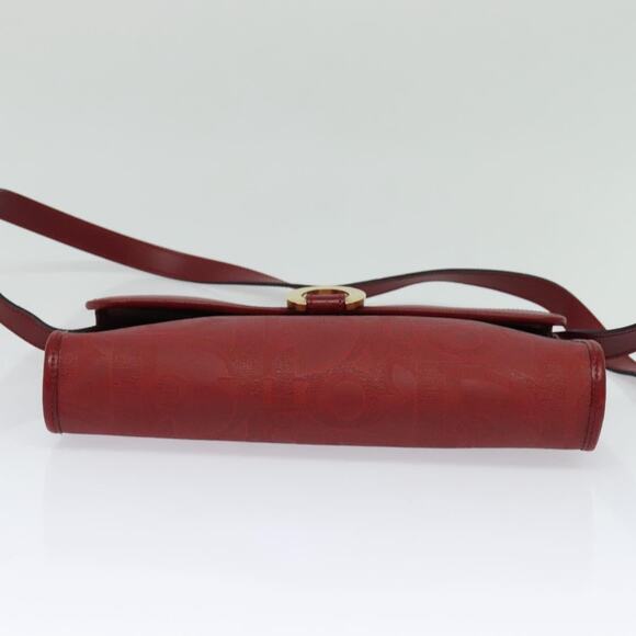 DIOR Trotter Canvas Shoulder Bag Red Gold - Picture 9 of 12